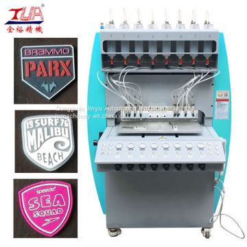 Dongguan pvc cloth logo dropping inject making machine