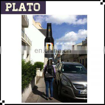 France H: 1M custom PVC inflatable backpack bottle for advertising