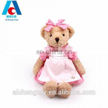 personalized teddy bear plush stuffed toy apron maid dressed bear