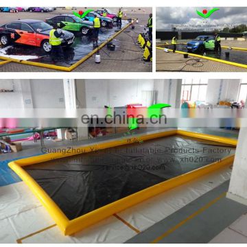 Commercial car mat easy clean water PVC Tarpaulin inflatable wash car mat