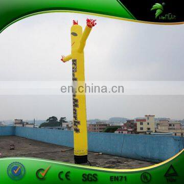 6m Tall Attractive Single Leg Air Dancer / Inflatable Yellow Wing Man For Advertising photo-4