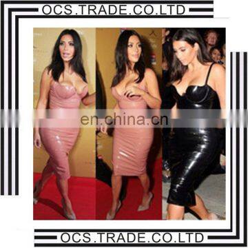 2016 kim kardashian dress for party long sleeve dress western ladies party wear short dresses