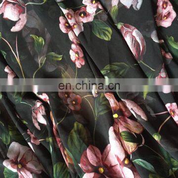 2017 Custom Flower Printed Design Chiffon Dress Fabric photo-4