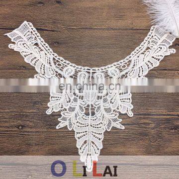 OLN15032 keqiao machine neck crochet lace for clothing