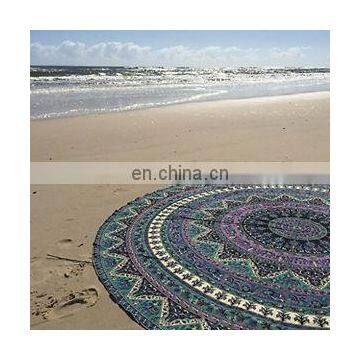 Mandala Indian Round Beach Bedsheet Throw Tapestry Hippy Boho Cotton Tablecloth Towel Mat