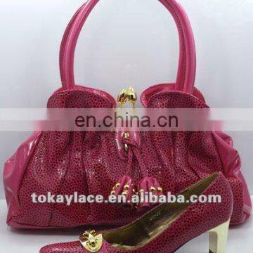 fashion classly lady shoes and handbag set