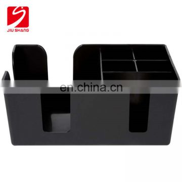 High quality plastic rectangle black bar caddy with branded logo