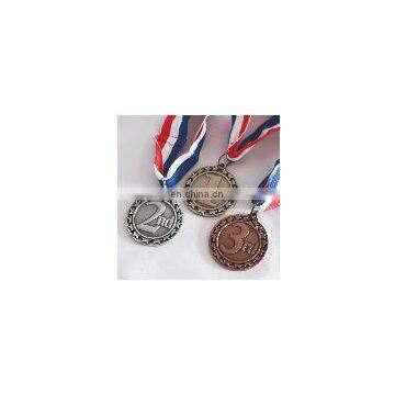 2D bronze material Antique gold,silver,bronze plating 1st 2nd 3rd sports award medal