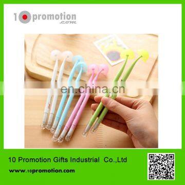 Plastic creative stationery ballpoint pen/jelly color mushroom for children study