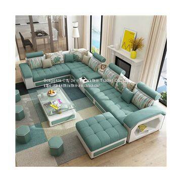 Fabric Sofa Modern Minimalist Small Apartment Sofa Living Room Furniture Removable Washable Sofa Combination
