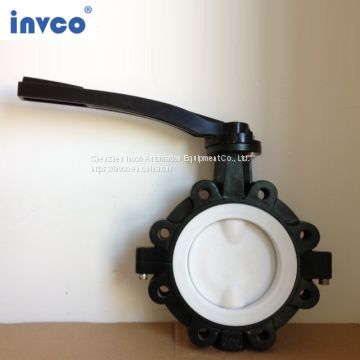 INVCO lug type butterfly valve/Fluorine lining butterfly valve for oil and gas