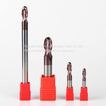 High Precision Solid Carbide Ball Nose End Mill 2 / 4 Flute 1-20mm Tapered Cutting Tools photo-3