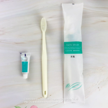 ECO Amenities Manual Disposable Toothbrush with Toothpaste, Individually Wrapped Paper Box