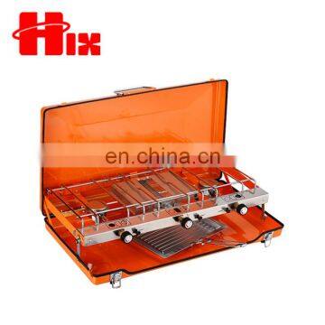 Foldable Outdoor 3 Burner Portable LPG Gas Grill Cooktop