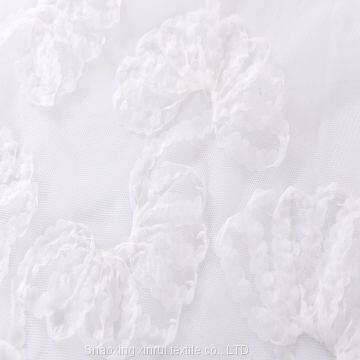 luxury laser cut flower wedding  lace fabric embroidery  for clothes