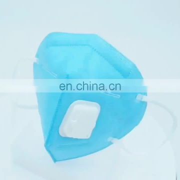 Fashionable Blue Valved Earloop Style Mouth and Nose Mask