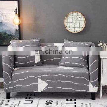 High Stretch Digital Print Spandex Loveseat Sofa Cover photo-5