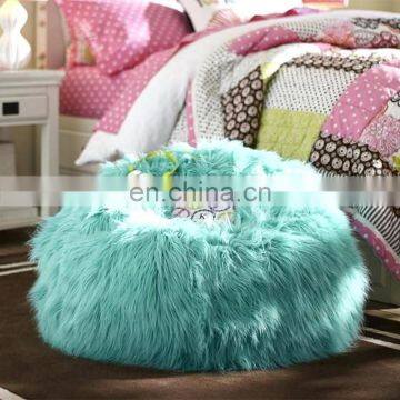 Colorful bean bag chair large faux fur bean bag sofa cover