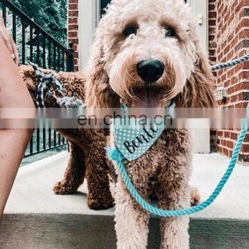 Wholesale Customized Multiple Color Durable Cotton Rope Dog Leash and Collar Set photo-2