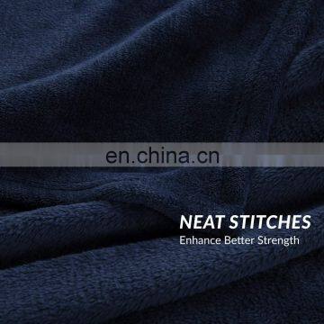 Christmas Decoration Supplies Fluffy Flannel Throw Blankets Navy Blue Super Soft Fleece photo-4