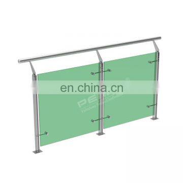 New Design Tempered Glass Stainless steel Railing Stair Balustrade