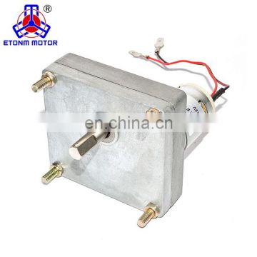 12V 80kg square flat shape mini electric spur gearbox motor with reduction gear