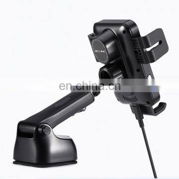 Custom LOGO Hot Selling Wholesale 15W Automatic Super Qi Fast Charger Bracket Mobile Phone Mount Car Holder Wireless Charging photo-5
