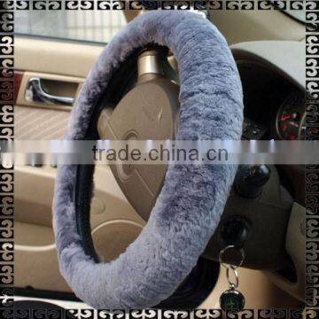 Genuine Sheepskin Car Steering Wheel Cover