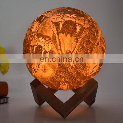 Remote Control USB Charging 4.7inch 3D Moon Lamp for Kids Gifts photo-3