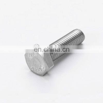 Metric SS316 DIN 933 DIN931 hexagonal head bolts stainless steel Grade A4-70 A4-80