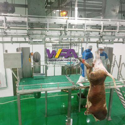 Cattle Slaughter Line Abattoir Equipment Slaughtering Line Butcher Machine Bleeding Conveyor photo-3