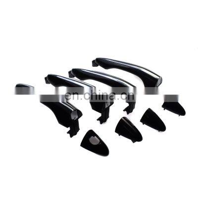 4 PCS Front & Rear Exterior Outside Door Handle Black & Chrome For Kia Optima 2012-2015