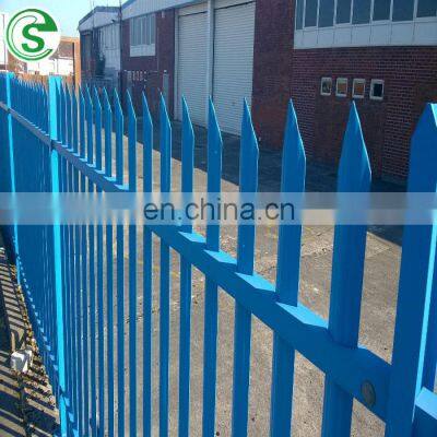 Euro standard anti theft galvanized steel palisade fencing