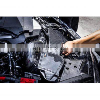 Lowest Discount Modern Simplicity Carbon Fibre Air Intake Pipe Airbox Replacement Fit AUDI A7 C8 Cold Air Intake Kit photo-4