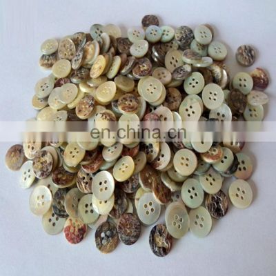 wholesale flat thin edge shell button 4 holes for shirt