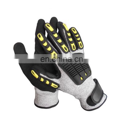 Good Grip Sandy Nitrile Coated Cut Protective Gloves Oilfield High Impact Gloves guantes anti impacto