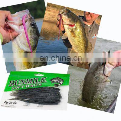 140mm 3.8g 8pcs/bag Wholesale Big Fishing Worms Texas Baits Soft Plastic Bass Fishing Lure photo-2