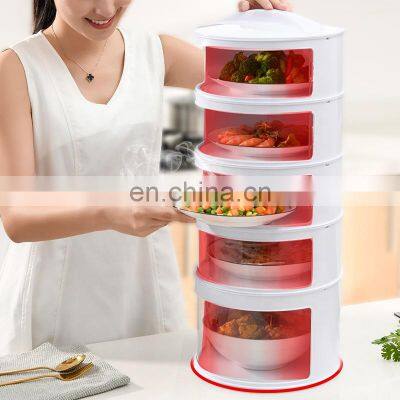 Clear Popular Stackable Food Cover Taizhou 2020 Amazon New Multilayer Pop up Tudung Saji Food Cover Insulation Rattan Food Cover