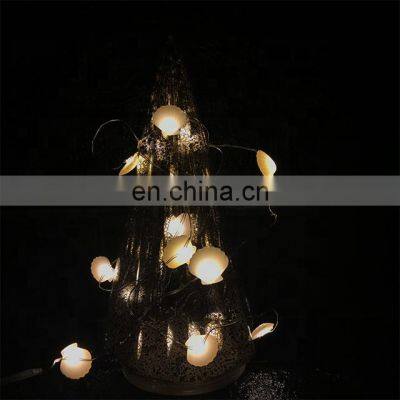 Wholesale Outdoor Garden Room decorative battery operated plastic sea shell led lights string