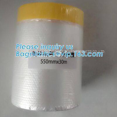 PRETaped And Drape, Pre-Taped Masking Film For Automotive Painting Covering, Assorted Masking Paper, Automotive Best Masking photo-2