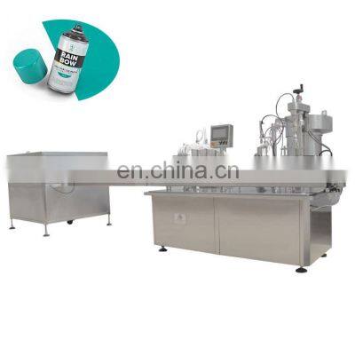 Liquid spray product filling production line