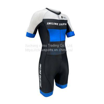 Hot Design Unisex Skate Sportswear Customized Sublimation Short Sleeve Custom Speed Skating Suitcustom Speed Skating Suit Roller Inline Speed Skating Skin Suit photo-4