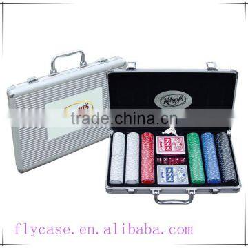 carrying aluminum metal poker chip set premium poker chip game set in aluminum case(100pcs)