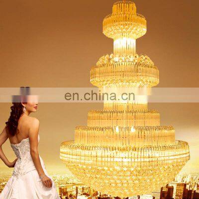 Large Hotel Lobby Luxury Pendant Lamp Crystal Chandelier LED Pendant Light photo-5