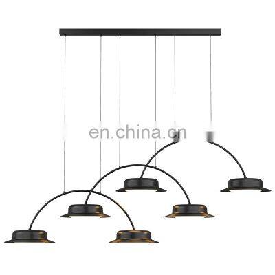 Modern Chandeliers For Dining Room Minimalist LED Long Table Kitchen Bar Office Studio Loft Lamp Black Smart Indoor Lighting