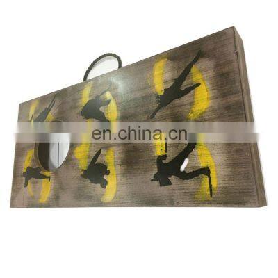 Solid Wood Premium Corn Hole Game Set,Durable Portable CornHole Bean Bag Toss Game photo-3