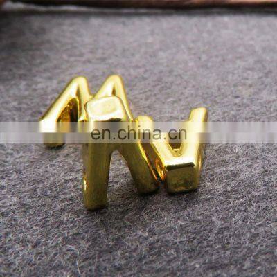 Wholesales Customized Golden Stainless Alphabet Sign Gold 3d Metal Hardware Letter For Bags photo-5