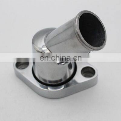SBC BBC 327 350 454 396 Polished Aluminum 45 Degree Swivel Water Neck for Chevy photo-2