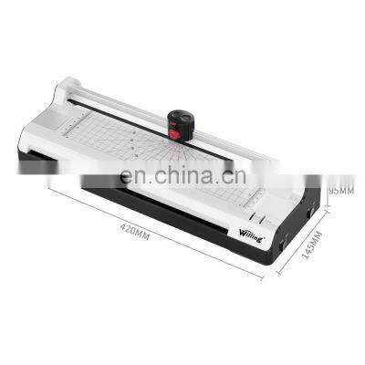 3 in 1 laminator with paper trimmer and round corner Cold hot laminator A3 size office laminating machine