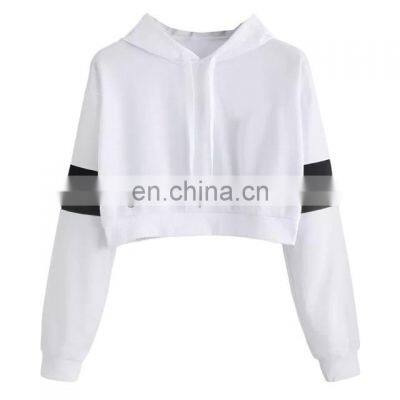 Hot Selling casual fashion Crop hoodie plain white crop top custom hoodie OEM supply american market hoodies